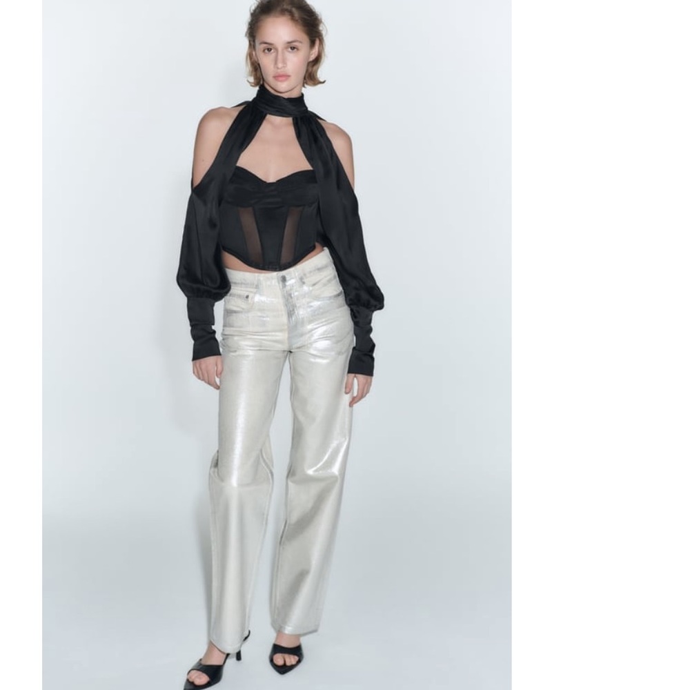 ZARA THE BOY BOY PANTS SILVER